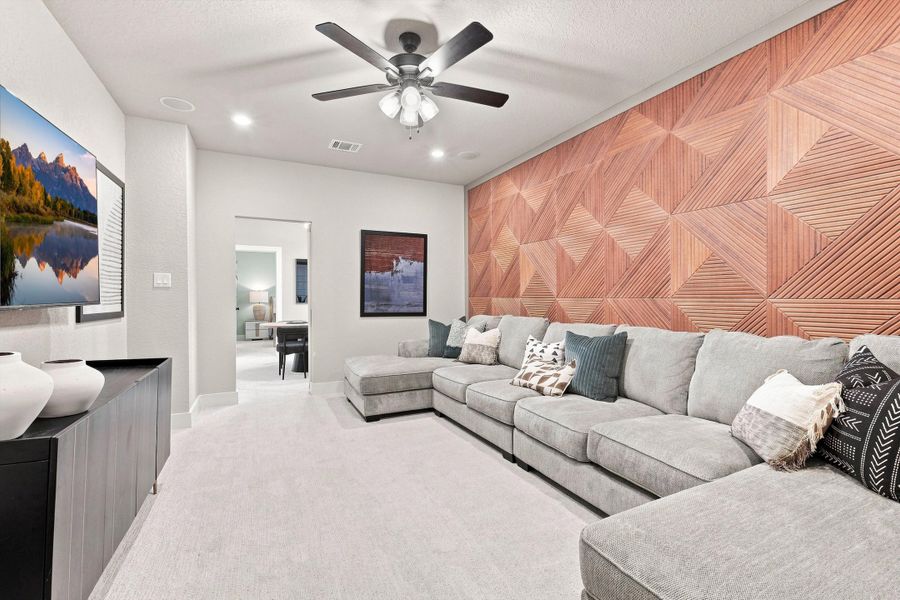 Representative furnished interior of a home built from the Jonestown by Scott Felder Homes in Esperanza, Boerne (Image 23).