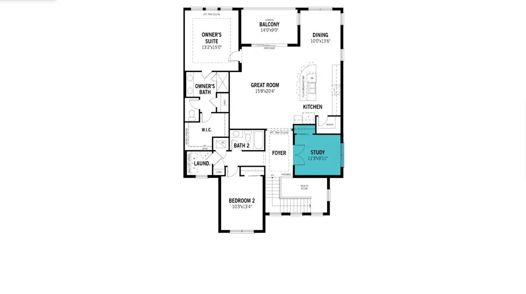 2D floor plan layout of this home in Arboretum, Naples, FL (Image 2).