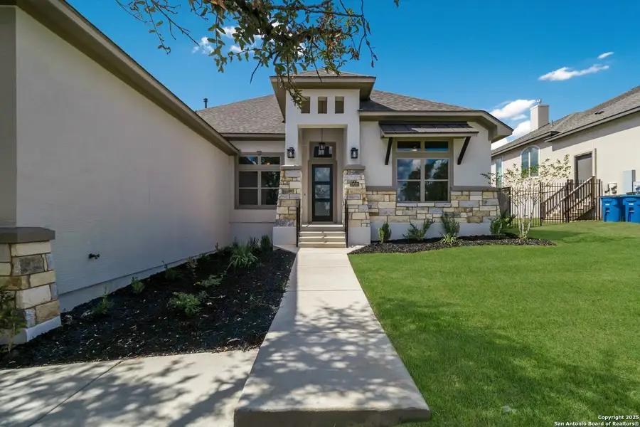 Exterior details and patio area of a home in Johnson Ranch, Bulverde (Image 3).