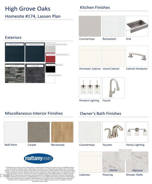 Design selections Design selections