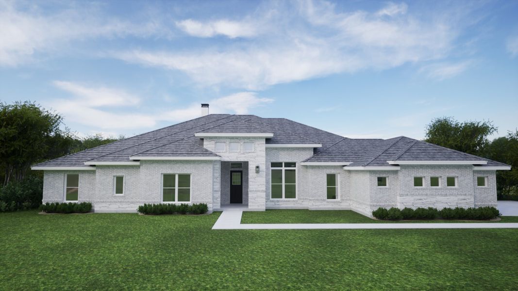 Representative exterior photo of a completed home built from the Pearland by Kenmark Homes in Santana Ridge - Brock ISD, Weatherford, TX (Image 2). Representative exterior photo of a completed home built from the Pearland by Kenmark Homes in Santana Ridge - Brock ISD, Weatherford, TX (Image 2).