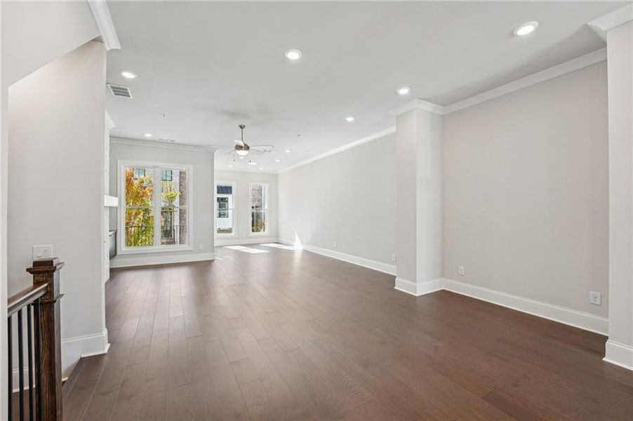 Spacious, unfurnished interior of a new home in Towns on Thompson, Alpharetta (Image 36).