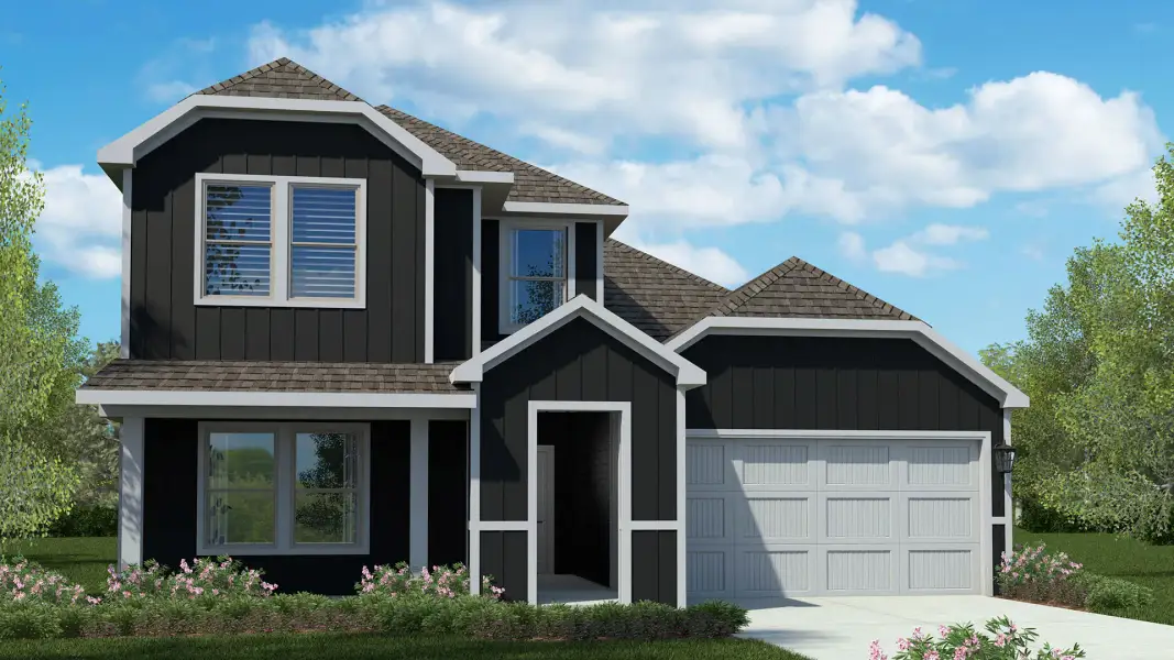 Representative exterior photo of a completed home built from the Midland by D.R. Horton in Hadley Farms, Godley, TX (Image 24).