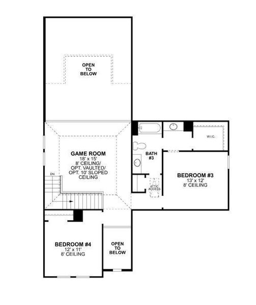 2D floor plan layout of this home in Aster Park, McKinney, TX (Image 3). 2D floor plan layout of this home in Aster Park, McKinney, TX (Image 3).