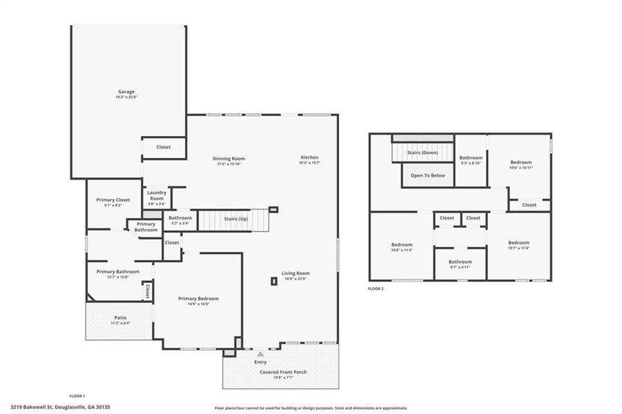 2D floor plan layout of this home in , Douglasville, GA (Image 5).