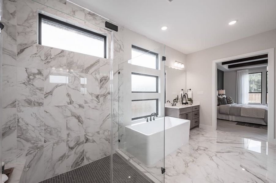 Representative furnished interior of a home built from the Carignan by Tri Pointe Homes in Legacy Grove, Montgomery (Image 42).