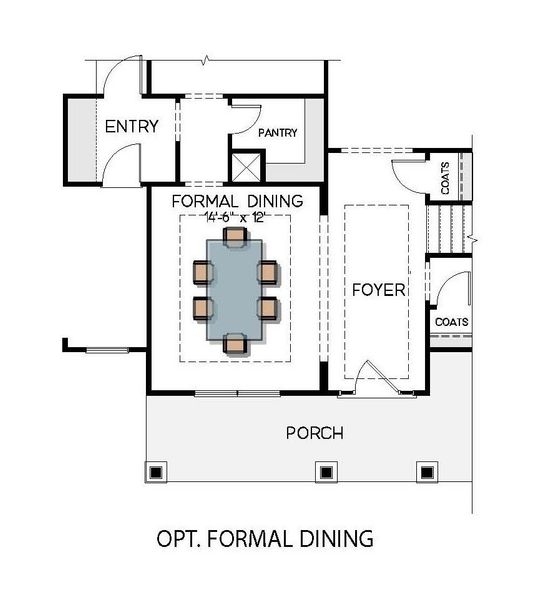 2D floor plan layout for the Princeton by Greybrook Homes in Harbor Watch, Statesville, NC (Image 7).