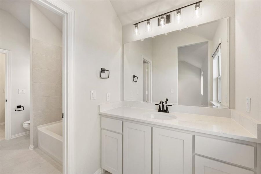 Furnished interior view inside a new home in Meadow Vista 60-65, Anna (Image 14). Furnished interior view inside a new home in Meadow Vista 60-65, Anna (Image 14).