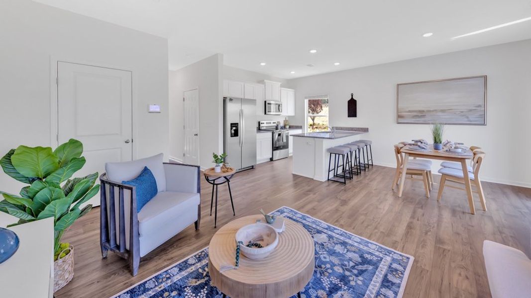 Furnished interior view inside a new home in Macon Townhomes, Seymour (Image 10).