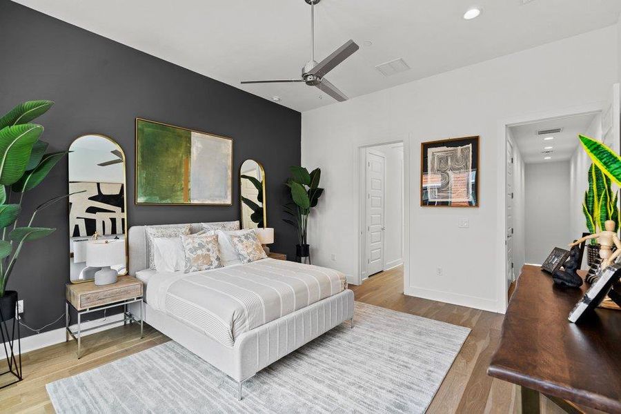 Furnished interior view inside a new home in Bluebonnet Lofts, Austin (Image 13). Furnished interior view inside a new home in Bluebonnet Lofts, Austin (Image 13).
