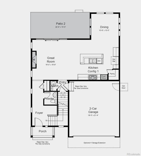 Structural options added include: fireplace, 8' x12' sliding glass door to patio, tub and shower in Primary bath.