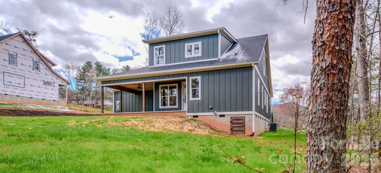 Exterior details and patio area of a home in , Asheville (Image 4).