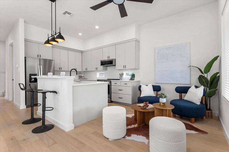 Furnished interior view inside a new home in , Austin (Image 18). Furnished interior view inside a new home in , Austin (Image 18).