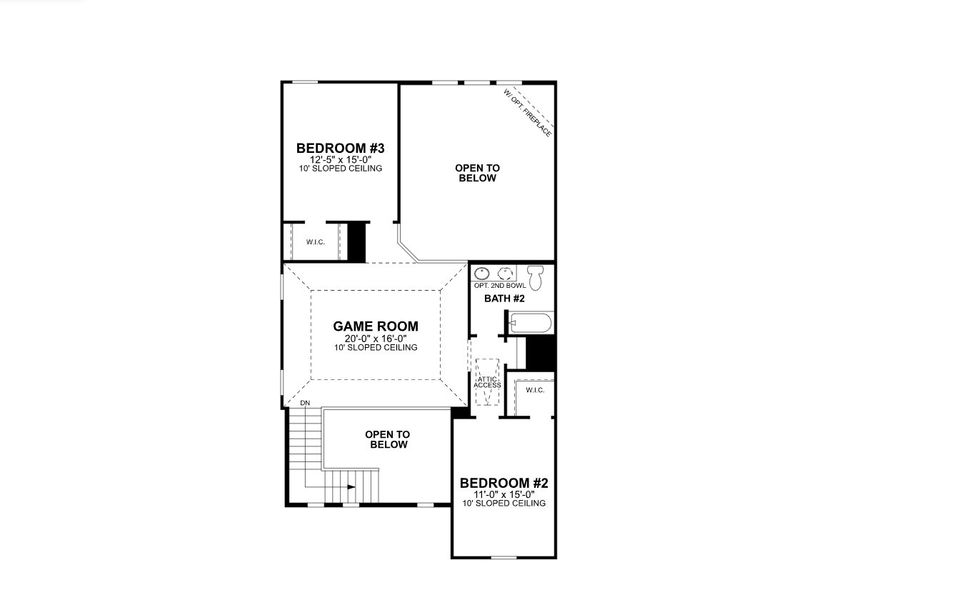 2D floor plan layout for the Zacate - Classic Series by M/I Homes in LaPrelle, Haslet, TX (Image 4).