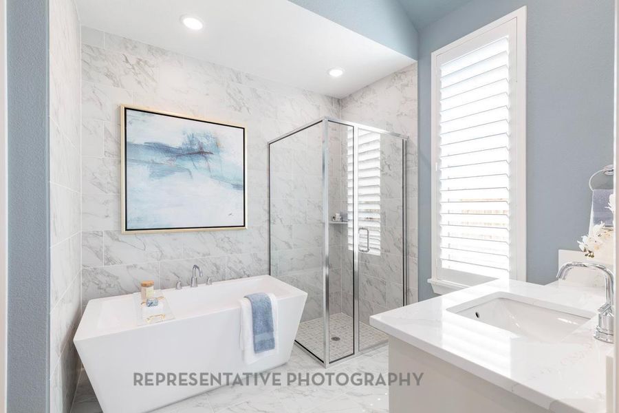 Furnished interior view inside a new home in Riceland: 50ft. lots, Mont Belvieu (Image 5).