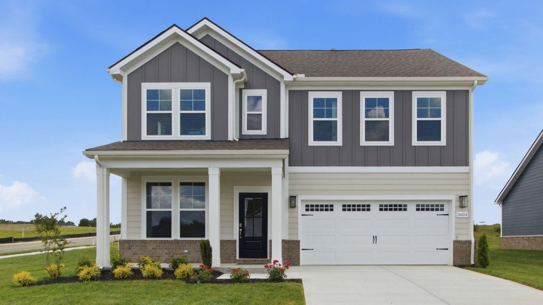 Pelham plan exterior built in Columbia, TN