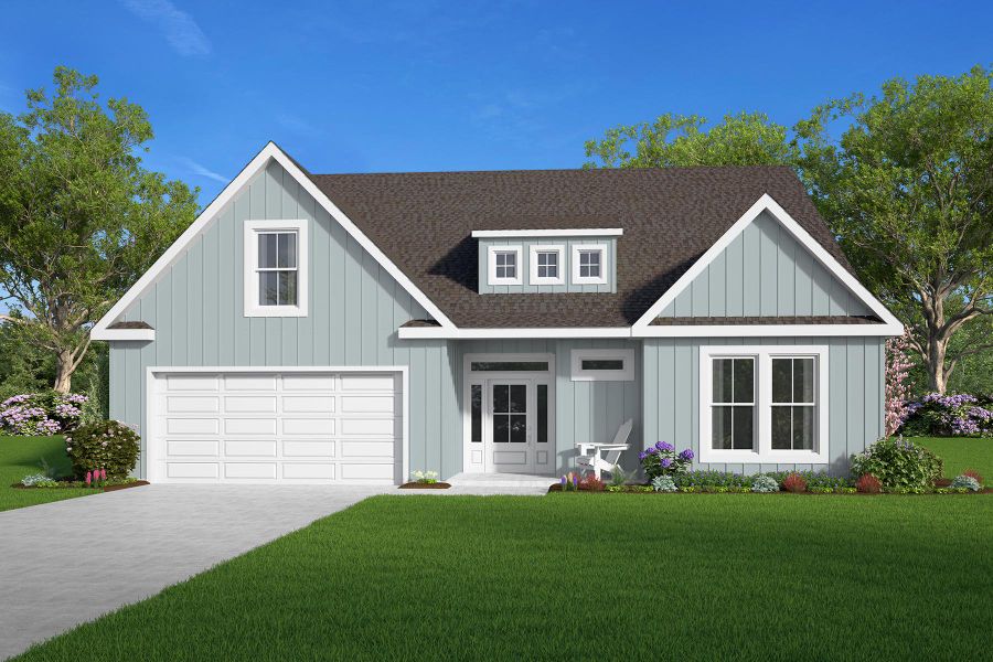 Representative exterior photo of a completed home built from the May by Hunter Quinn Homes in Walker's Pointe, Anderson, SC (Image 4).