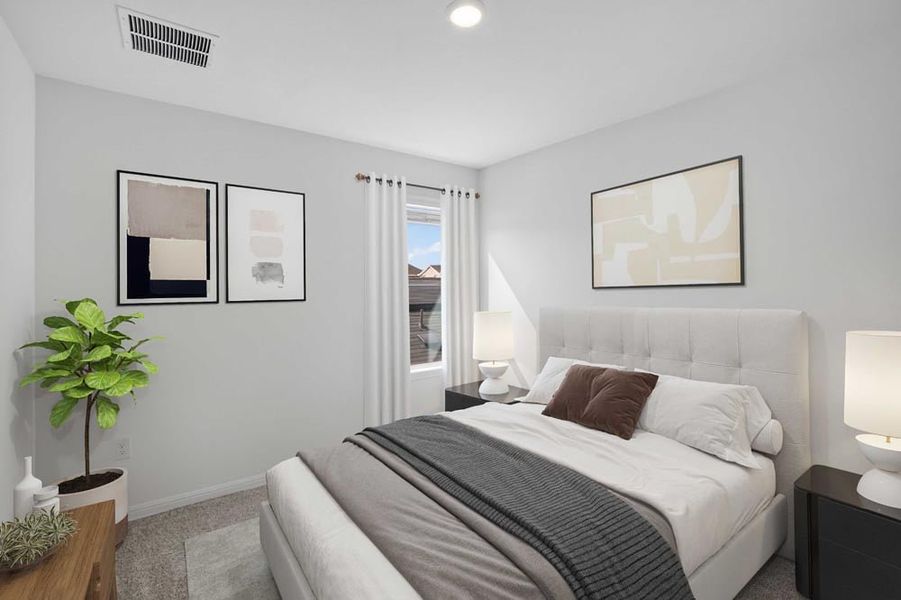 Representative furnished interior of a home built from the Oriole by Taylor Morrison in Longview, Del Valle (Image 11).