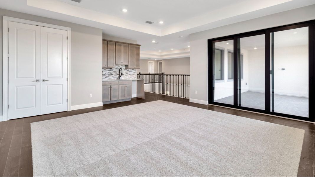 Representative furnished interior of a home built from the Grand Canary by DRB Homes in River Preserve Estates, Parrish (Image 17).
