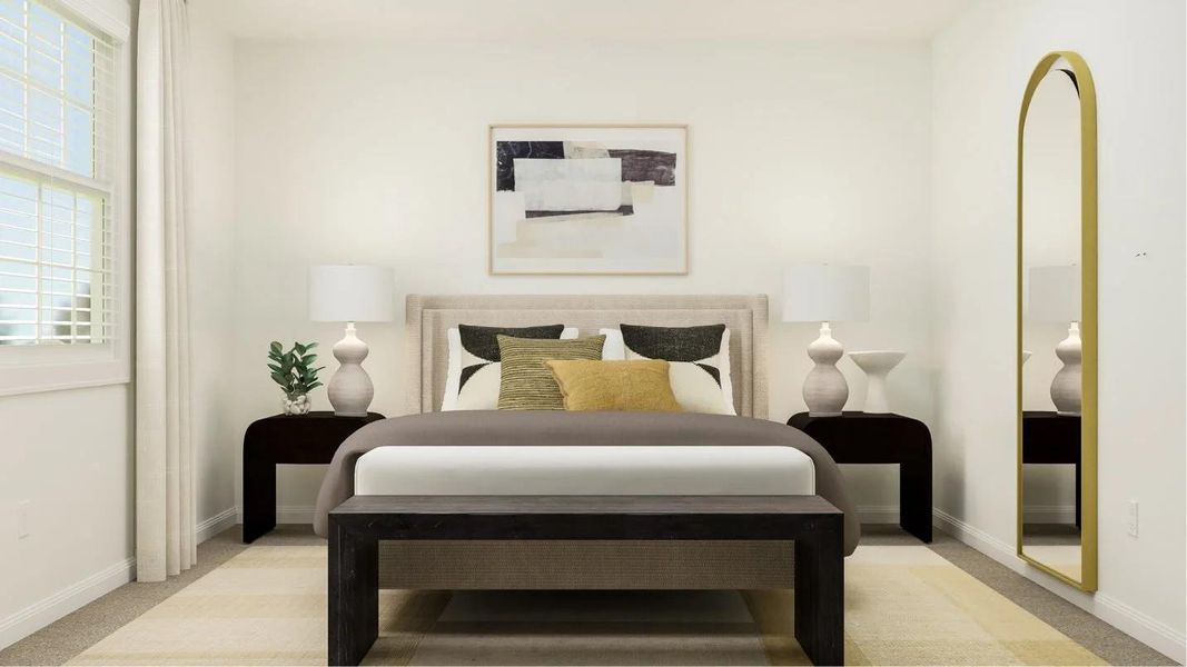 Furnished interior view inside a new home in Cotton Brook: Highlands 3 Car Collection, Hutto (Image 9).