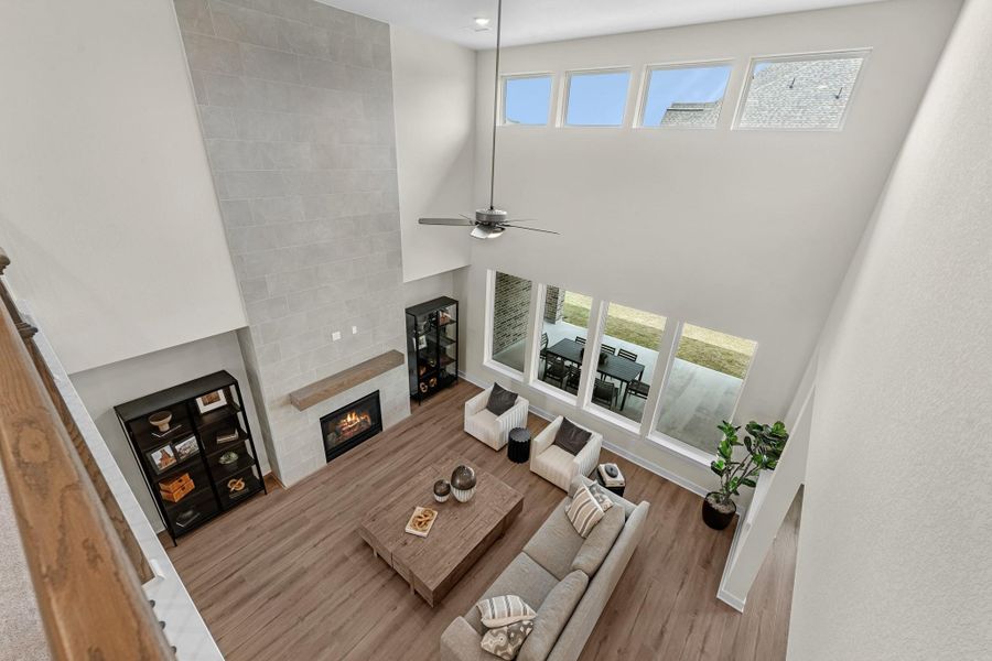 Furnished interior view inside a new home in Bridgeland, Cypress (Image 13).
