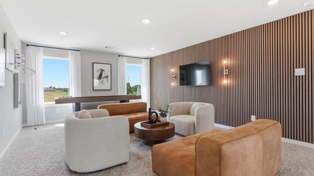 Representative furnished interior of a home built from the Chloe by D.R. Horton in Alexander 55' Homesites, Pearland (Image 17). Representative furnished interior of a home built from the Chloe by D.R. Horton in Alexander 55' Homesites, Pearland (Image 17).