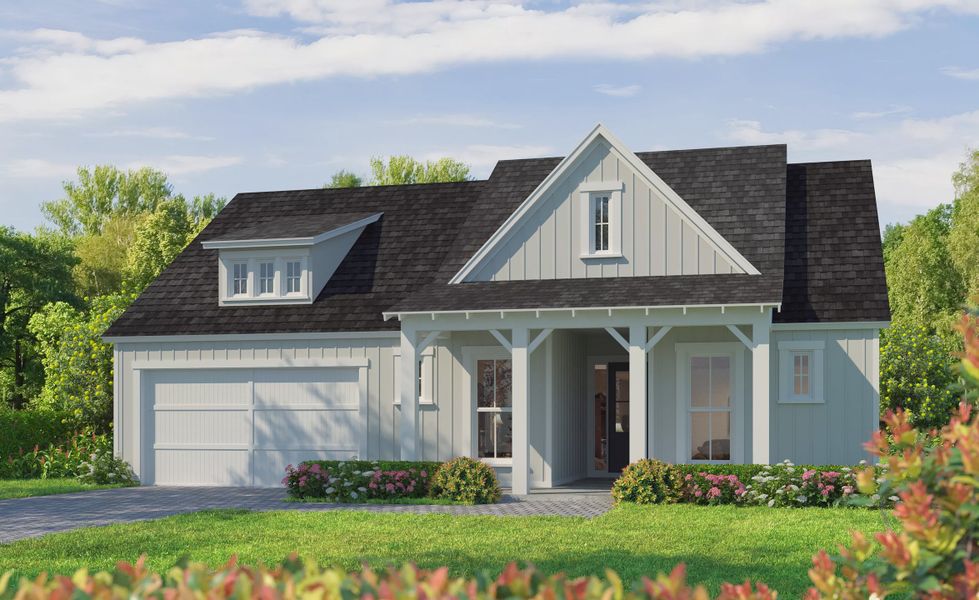 Representative exterior photo of a completed home built from the Davenport by ICI Homes in EverRange, Jacksonville, FL (Image 4).