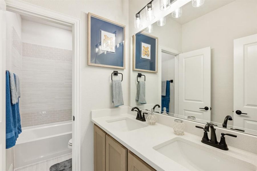 Furnished interior view inside a new home in Abe's Landing, Granbury (Image 36). Furnished interior view inside a new home in Abe's Landing, Granbury (Image 36).