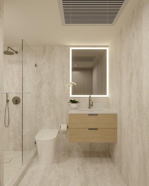 Furnished interior view inside a new home in , Miami Beach (Image 6).