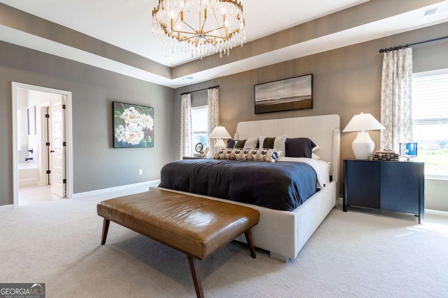 Furnished interior view inside a new home in Bryson Farms, Byron (Image 24).