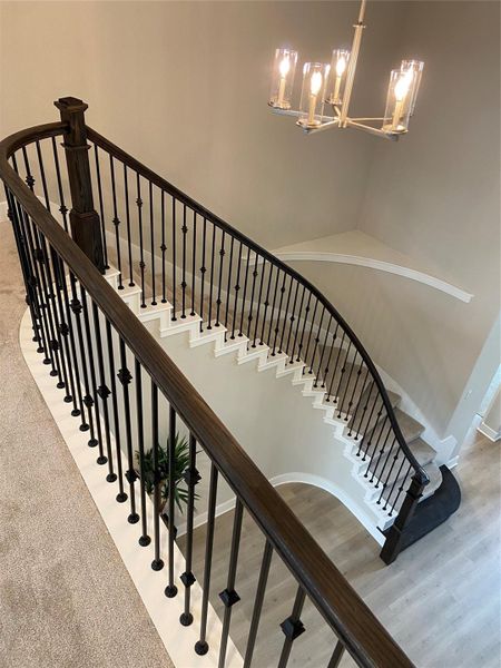 Gorgeous Stairway with soaring ceilings