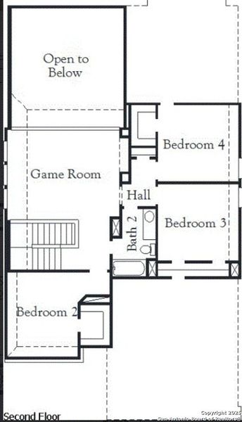 2D floor plan layout of this home in Mayfair, New Braunfels, TX (Image 3).