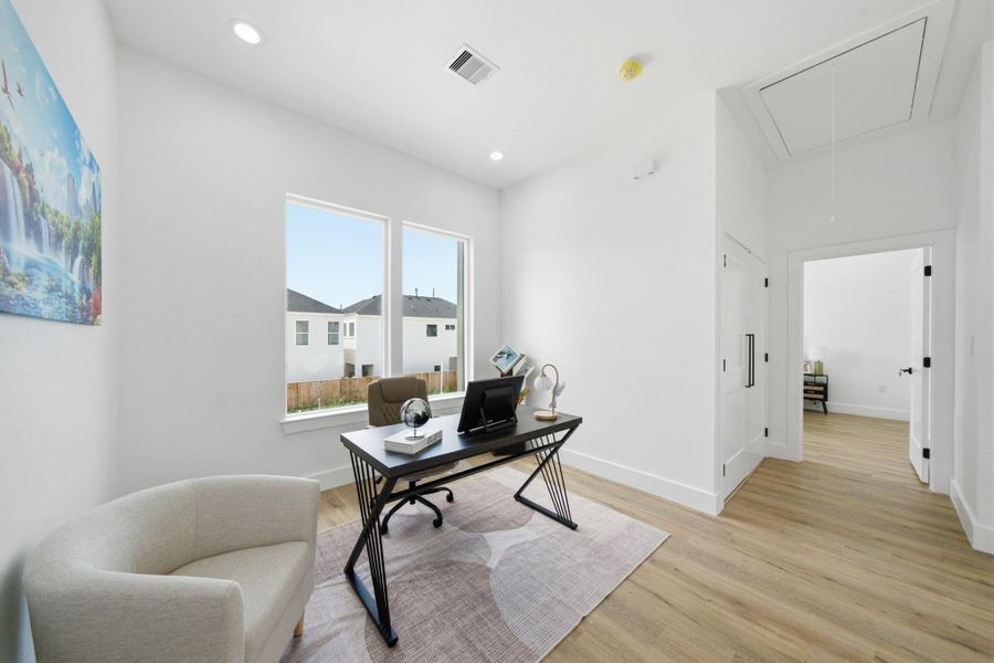 Furnished interior view inside a new home in , Houston (Image 18).