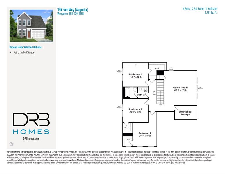 2D floor plan layout of this home in Woodglen, Piedmont, SC (Image 6).