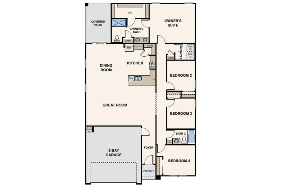 2D floor plan layout for the Heritage by Century Complete in Mesquite Hills, Cottonwood, AZ (Image 2). 2D floor plan layout for the Heritage by Century Complete in Mesquite Hills, Cottonwood, AZ (Image 2).
