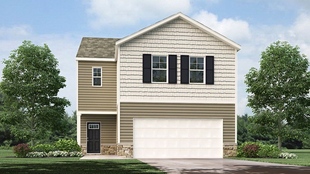 Front exterior of a new home in Belhaven, Knoxville, TN, highlighting curb appeal (Image 1). Front exterior of a new home in Belhaven, Knoxville, TN, highlighting curb appeal (Image 1).