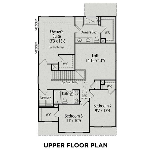 2D floor plan layout for the The Grace A by Davidson Homes LLC in Villas at Carpenter Woods, Durham, NC (Image 4). 2D floor plan layout for the The Grace A by Davidson Homes LLC in Villas at Carpenter Woods, Durham, NC (Image 4).