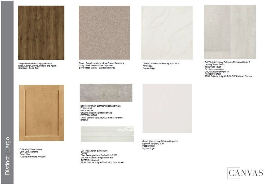 Sample of building materials used in homes in Hillside at Crystal Valley Destination Collection, Castle Rock (Image 38).