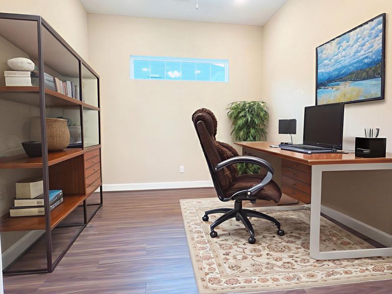 The Portico flex room provides a versatile space that can be customized your lifestyle.