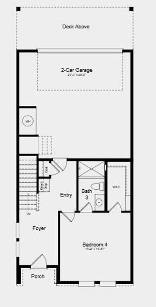 2D floor plan layout of this home in Alder Creek, Cumming, GA (Image 5).