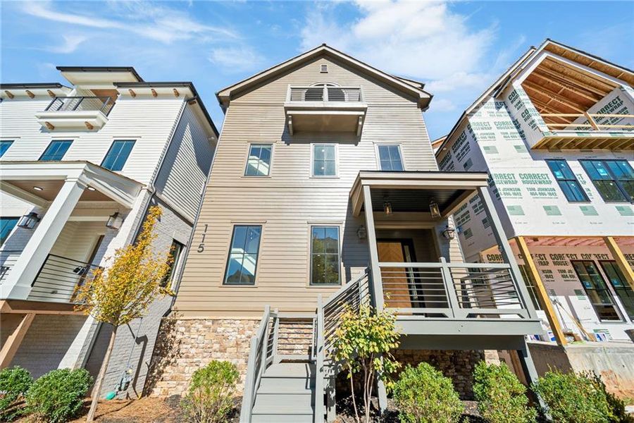 Front exterior of a new home in , Alpharetta, GA, highlighting curb appeal (Image 30).