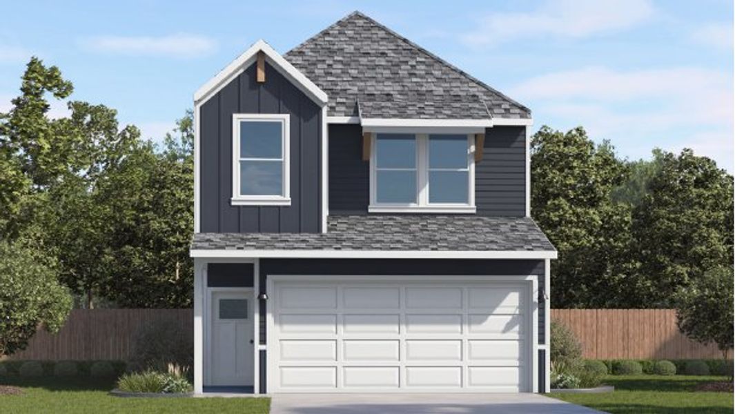 Representative exterior photo of a completed home built from the Gardenia by D.R. Horton in Wheatley Oaks, Houston, TX (Image 2). Representative exterior photo of a completed home built from the Gardenia by D.R. Horton in Wheatley Oaks, Houston, TX (Image 2).