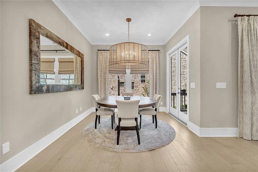 Furnished interior view inside a new home in Manning on the Square, Alpharetta (Image 29).