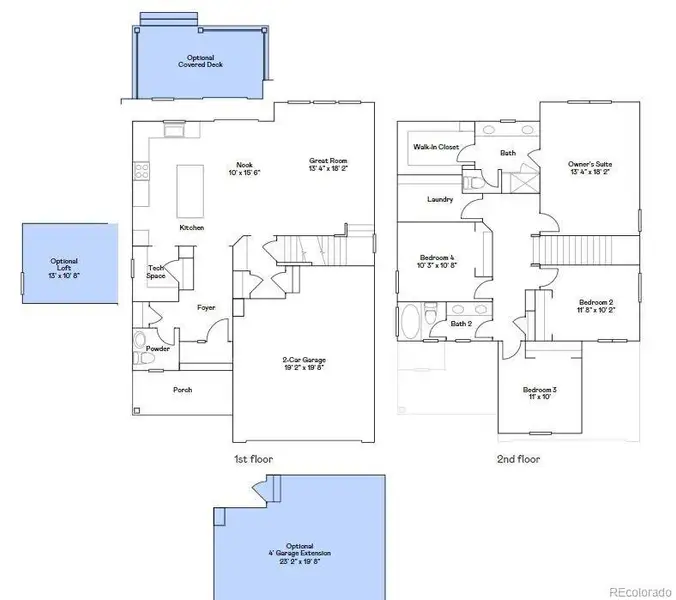 2D floor plan layout of this home in Sky Ranch, Watkins, CO (Image 2). 2D floor plan layout of this home in Sky Ranch, Watkins, CO (Image 2).