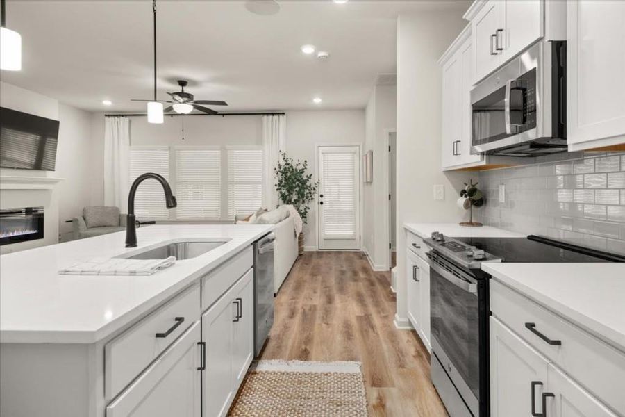 Furnished interior view inside a new home in , Cedartown (Image 8).