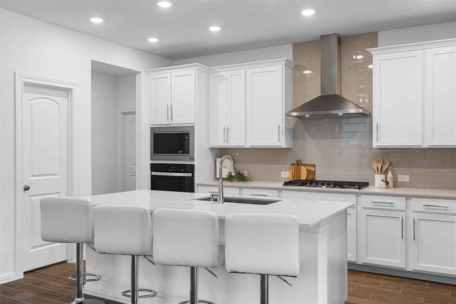 Furnished interior view inside a new home in , Leander (Image 18).