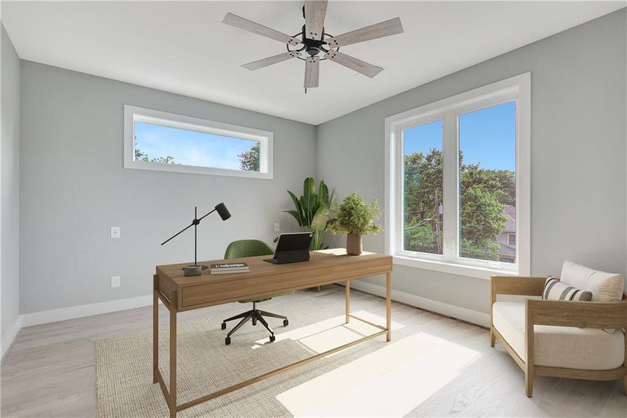 Furnished interior view inside a new home in , Atlanta (Image 8).