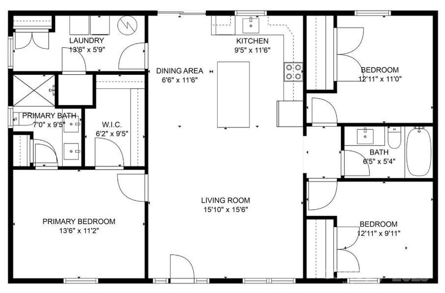 2D floor plan layout of this home in , Gastonia, NC (Image 3). 2D floor plan layout of this home in , Gastonia, NC (Image 3).