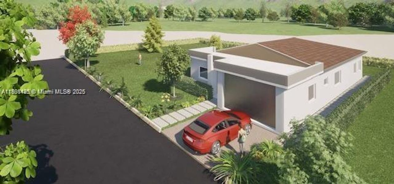 Front exterior of a new home in , Lehigh Acres, FL, highlighting curb appeal (Image 1).