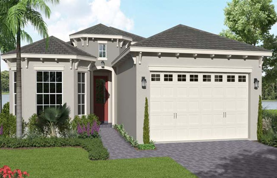 Representative exterior photo of a completed home built from the Marlberry by Minto Communities in Westlake, Loxahatchee, FL (Image 1). Representative exterior photo of a completed home built from the Marlberry by Minto Communities in Westlake, Loxahatchee, FL (Image 1).